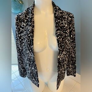 Chicos geometric pattern open cardigan sweater - size 1